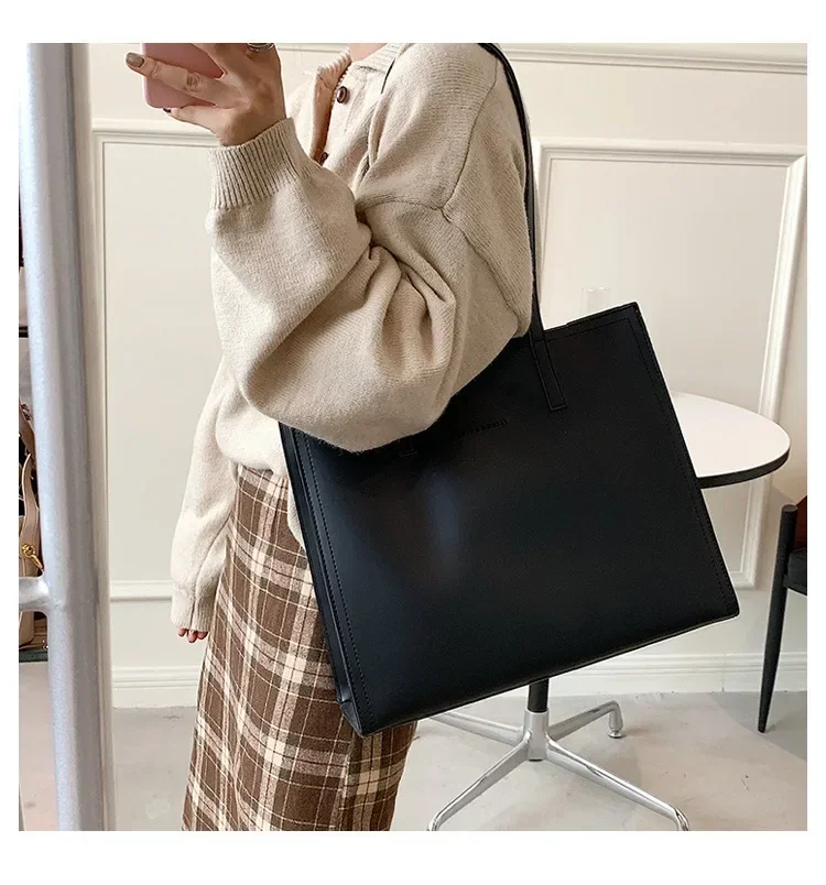 Women's Tote Bag Women Handbags Large Capacity Female Luxury High Quality PU Leather Simple Designer Shoulder Bag Сумка Женская - Image 24