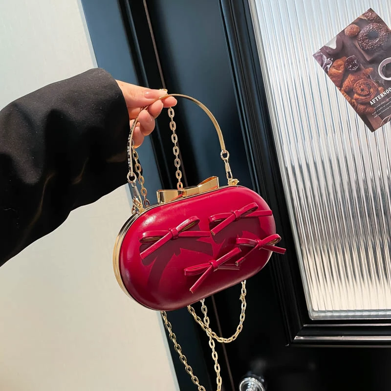 Women Party Dinner bag Exquisite Ladies Dinner Bag Luxury Leather Elegant Chain Simple Formal Gorgeous Crossbody Daily use Purse - Image 9