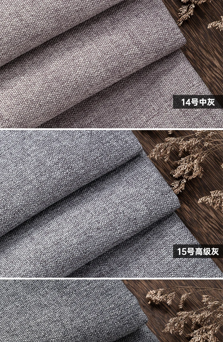 Thickened Plain Linen Fabric Fine By The Meter for Tablecloth Bags Pillow Cushion Cover Sewing Sofa Cloth Wearable Beige Gray - Image 48