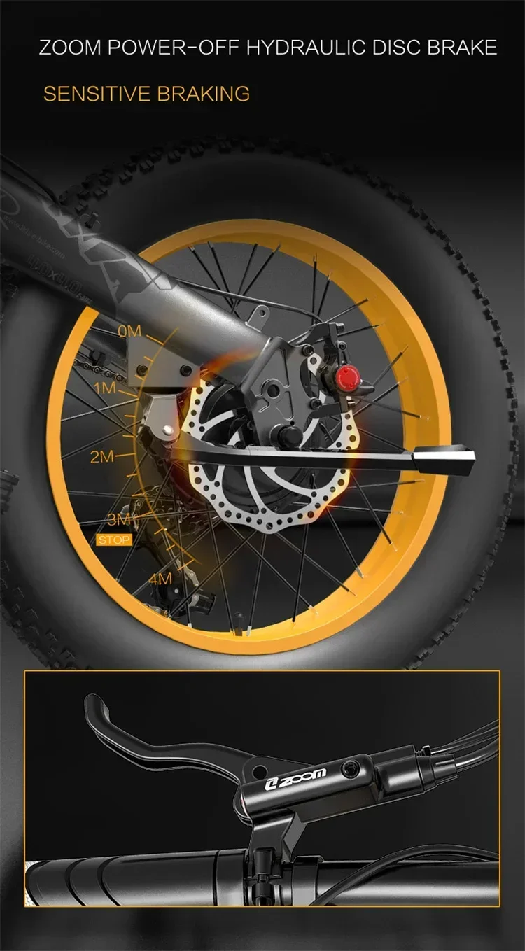 Electric Bike 1000W motor 48V17.5AH battery 7-speed city auxiliary Electric Bike 20*4.0 tire mountain off-road Electric Bike - Image 20