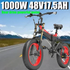 Electric Bike 1000W motor 48V17.5AH battery 7-speed city auxiliary Electric Bike 20*4.0 tire mountain off-road Electric Bike