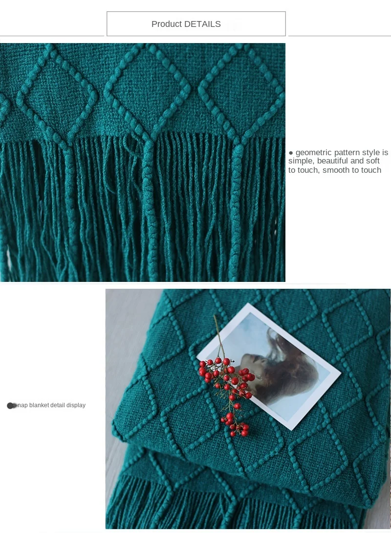 Soft Winter Bed Linen Sofa Cover Bedspread Home Decor Drop Shopping Knitted Throw Blankets for Beds with Tassel 125x230cm - Image 19
