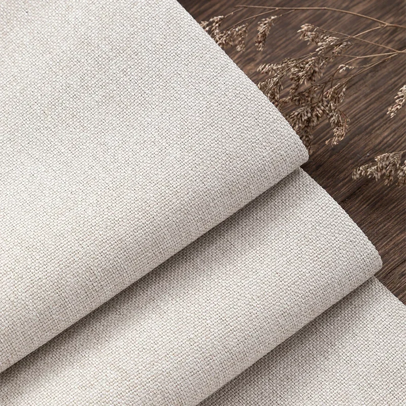 Thickened Plain Linen Fabric Fine By The Meter for Tablecloth Bags Pillow Cushion Cover Sewing Sofa Cloth Wearable Beige Gray - Image 17