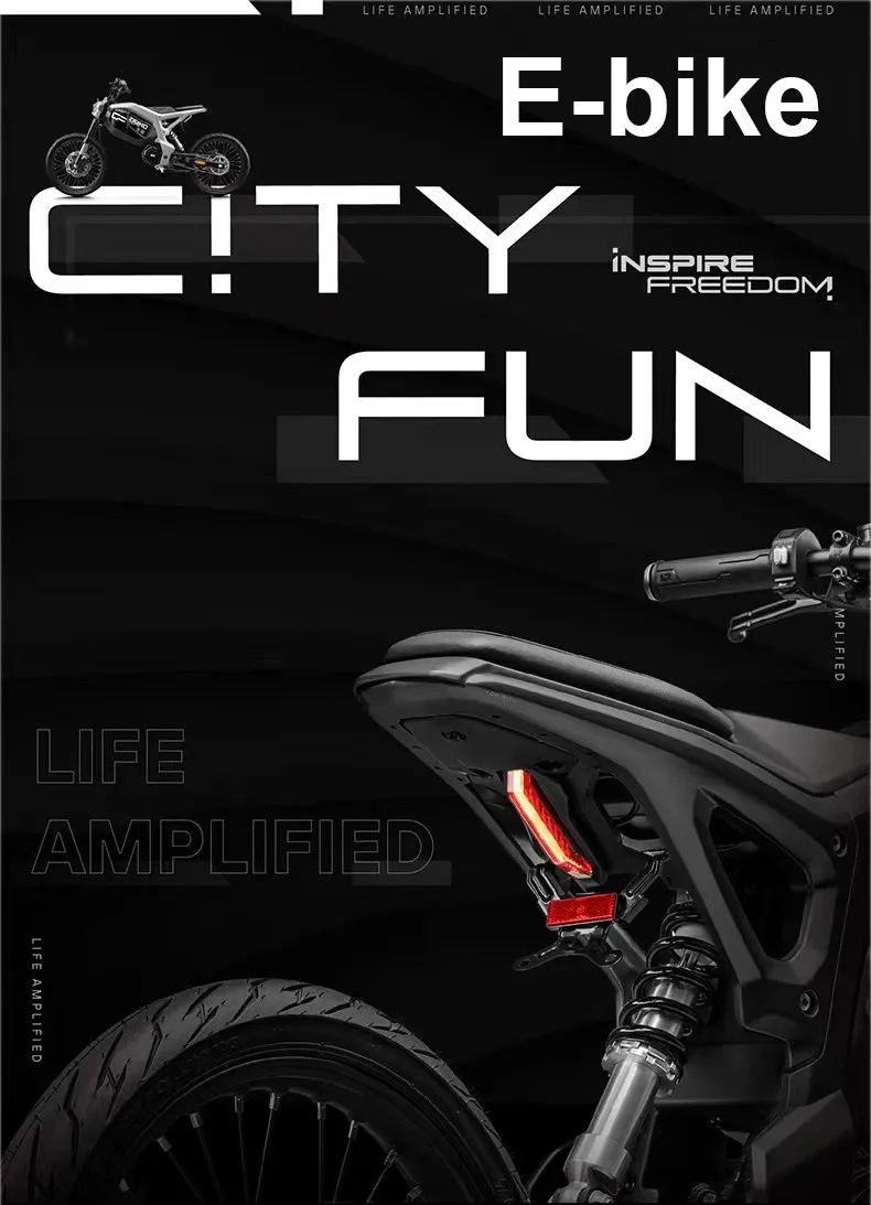 17" urban e-bike e-scooter 50km/h CITY electric bicycle mid-motor mobility excursions Soft tail electric motorcycle smart ebike - Image 8