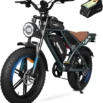 Electric Bike for Adults 1500W Peak 20″ Fat Tire EBike,30-160 Miles 30MPH Dual Suspension Electric Motorcycle,48V 20/35/60AH-HOT