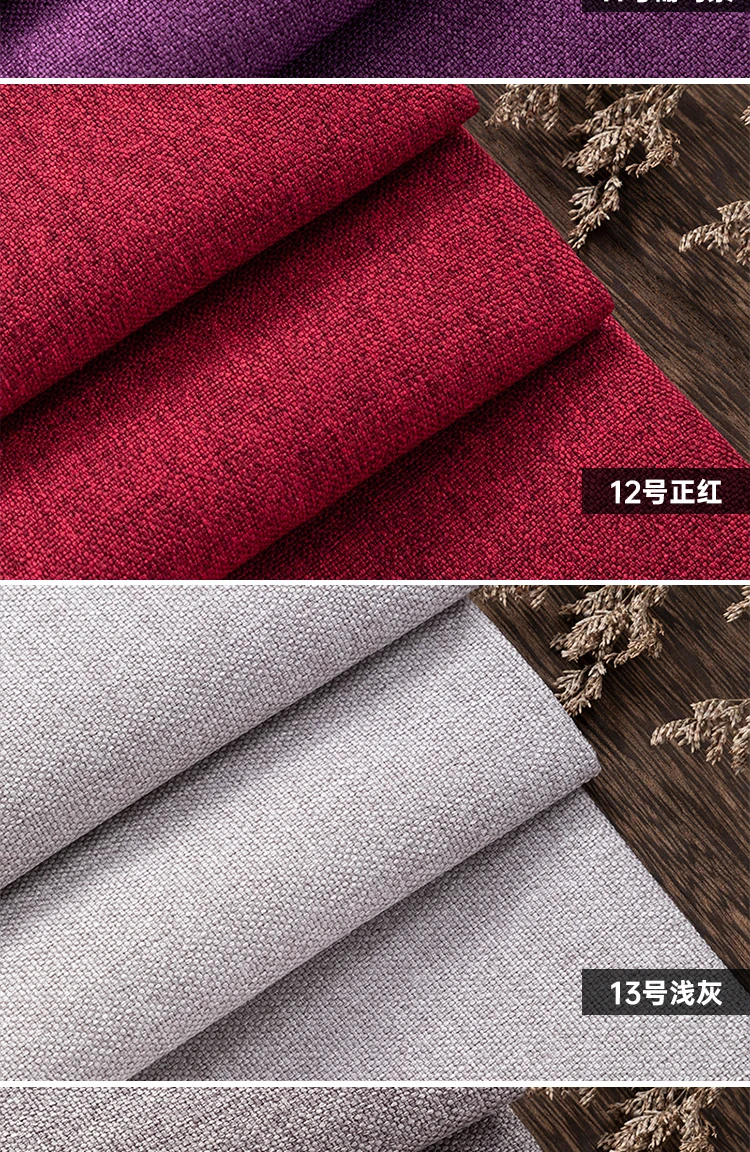 Thickened Plain Linen Fabric Fine By The Meter for Tablecloth Bags Pillow Cushion Cover Sewing Sofa Cloth Wearable Beige Gray - Image 47