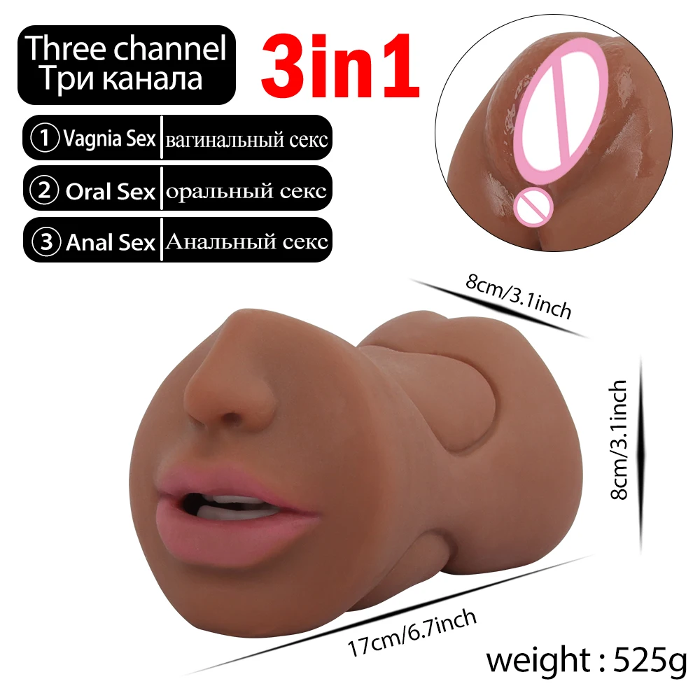 Sex Toys For Men Realistic Male Masturbator Pocke Pussy Vaginal Artificial Real Vagina Anal Blowjob Oral Masturbation Soft Stick - Image 10