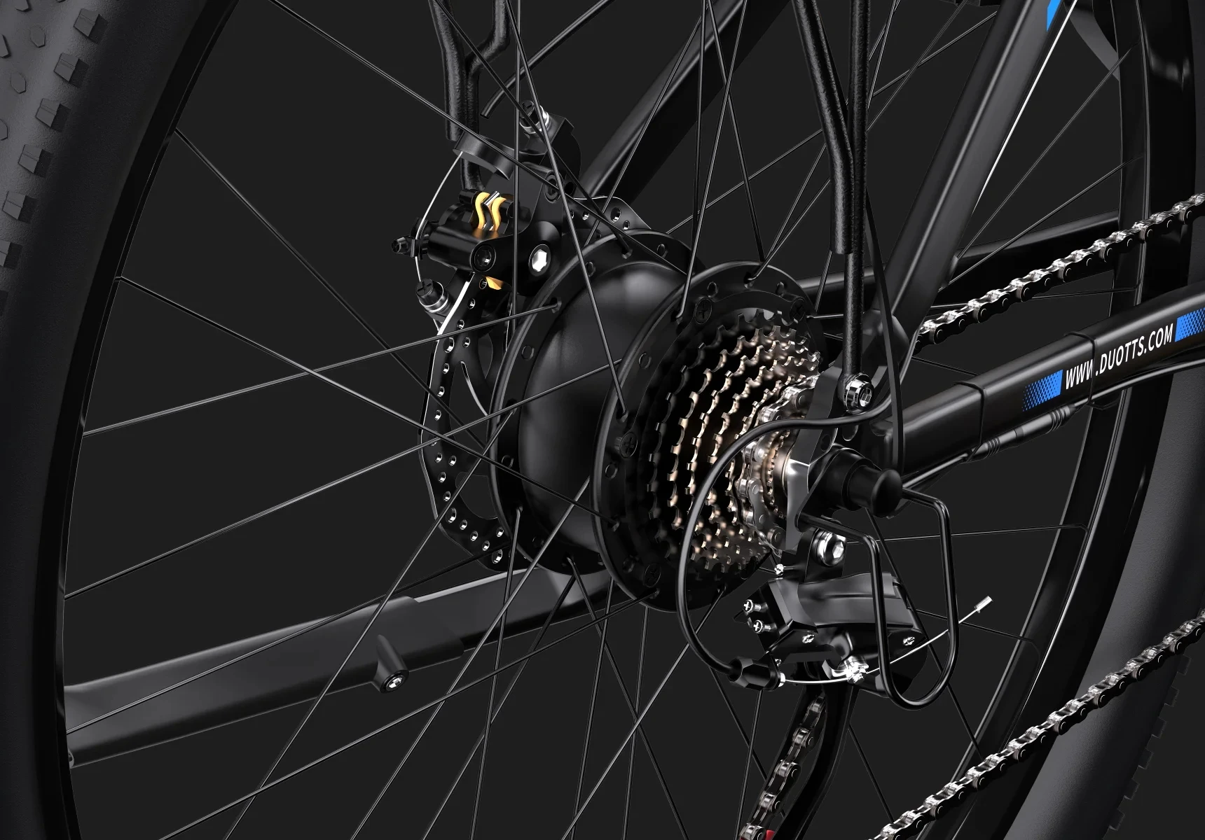 EU UK Warehouse Stock Duotts C29 Dual Battery Dirt Electric Bicycle Ebike Hybrid Electric Mountain Dirt E Bike For Adults - Image 20