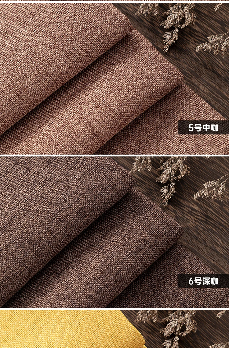 Thickened Plain Linen Fabric Fine By The Meter for Tablecloth Bags Pillow Cushion Cover Sewing Sofa Cloth Wearable Beige Gray - Image 44