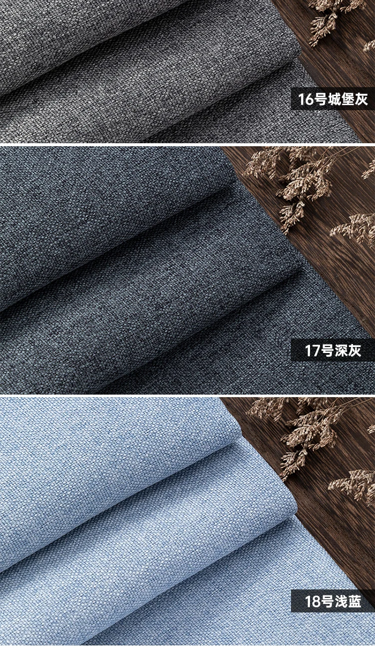 Thickened Plain Linen Fabric Fine By The Meter for Tablecloth Bags Pillow Cushion Cover Sewing Sofa Cloth Wearable Beige Gray - Image 49