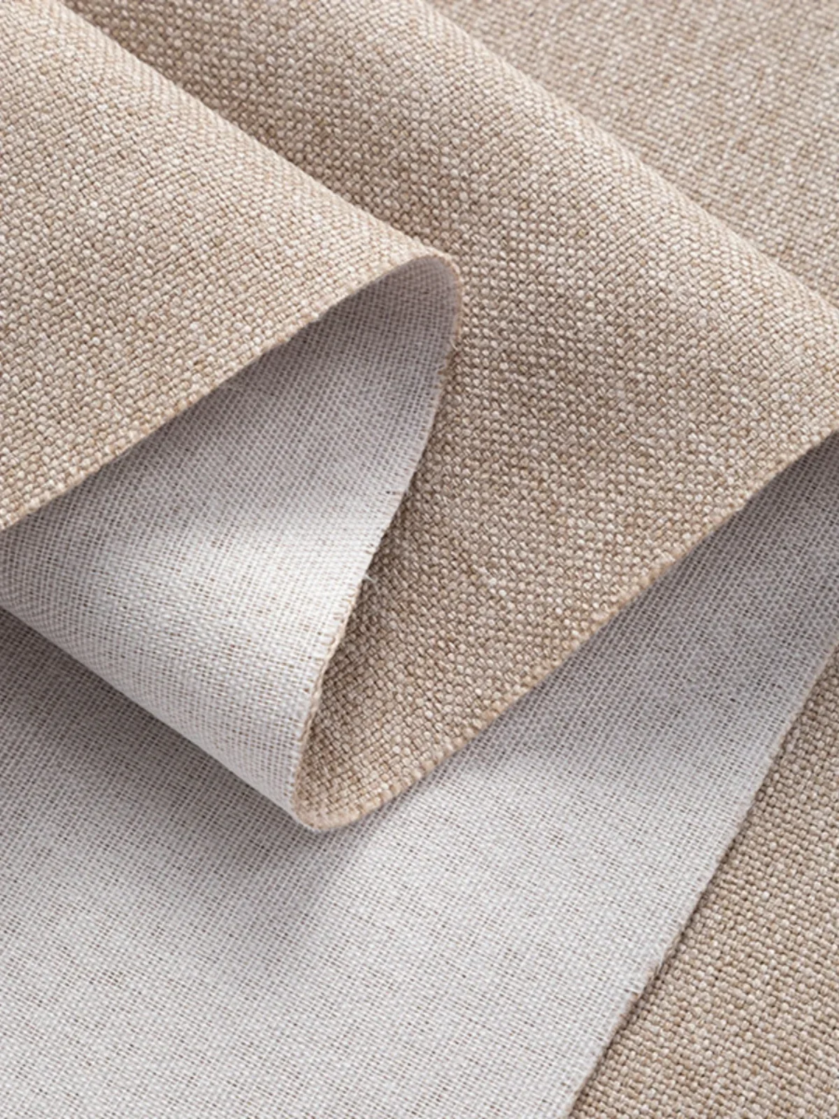 Thickened Plain Linen Fabric Fine By The Meter for Tablecloth Bags Pillow Cushion Cover Sewing Sofa Cloth Wearable Beige Gray - Image 4