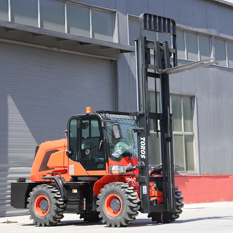 All Terrain Forklift Material Handling Machine New Terrain Forklifts Customized All Rough Terrain Outdoor Use Diesel Forklift