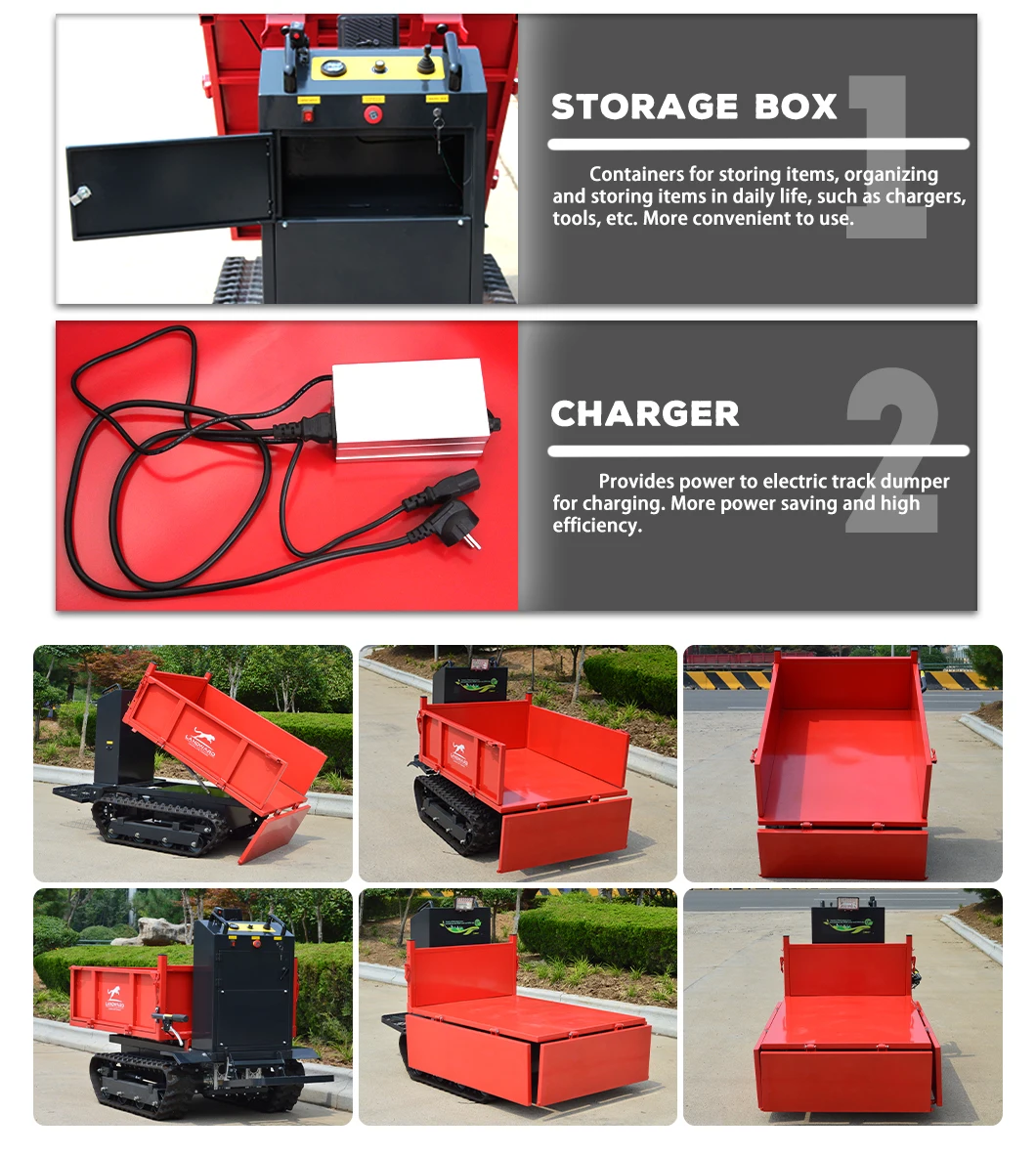 Forestry Small Electric Crawler Transport Truck 500KG High Horsepower Farm Use Dump Truck Efficient Transport Vehicle Customized - Image 13