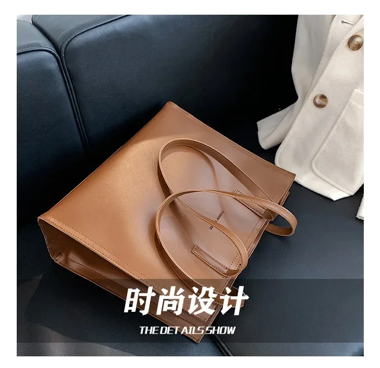 Women's Tote Bag Women Handbags Large Capacity Female Luxury High Quality PU Leather Simple Designer Shoulder Bag Сумка Женская - Image 14