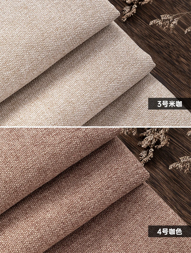 Thickened Plain Linen Fabric Fine By The Meter for Tablecloth Bags Pillow Cushion Cover Sewing Sofa Cloth Wearable Beige Gray - Image 43