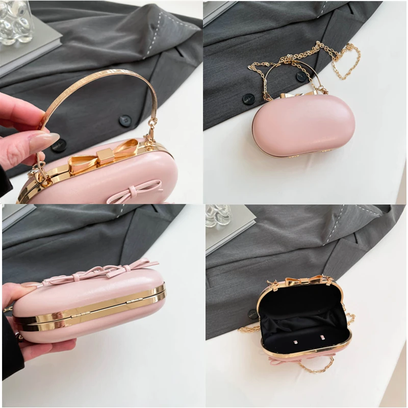 Women Party Dinner bag Exquisite Ladies Dinner Bag Luxury Leather Elegant Chain Simple Formal Gorgeous Crossbody Daily use Purse - Image 4