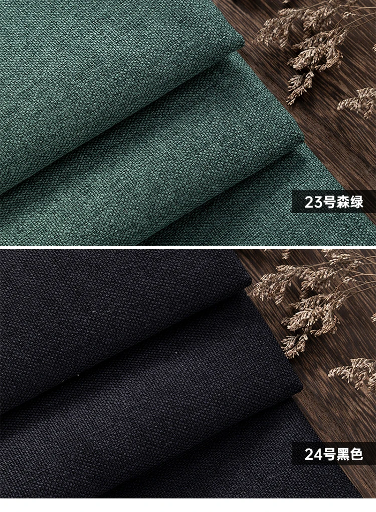Thickened Plain Linen Fabric Fine By The Meter for Tablecloth Bags Pillow Cushion Cover Sewing Sofa Cloth Wearable Beige Gray - Image 51