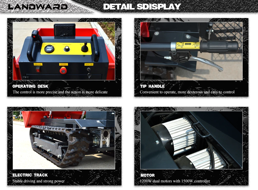 Forestry Small Electric Crawler Transport Truck 500KG High Horsepower Farm Use Dump Truck Efficient Transport Vehicle Customized - Image 11