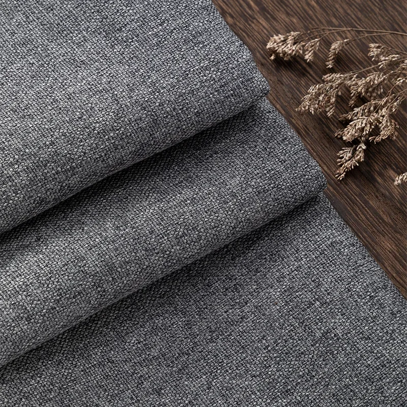 Thickened Plain Linen Fabric Fine By The Meter for Tablecloth Bags Pillow Cushion Cover Sewing Sofa Cloth Wearable Beige Gray - Image 26
