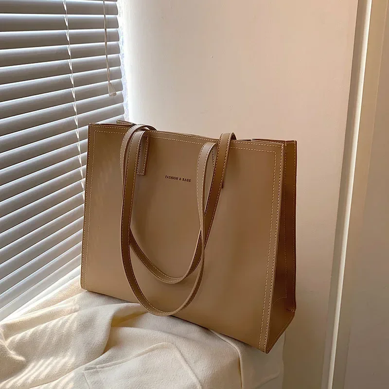 Women's Tote Bag Women Handbags Large Capacity Female Luxury High Quality PU Leather Simple Designer Shoulder Bag Сумка Женская - Image 8