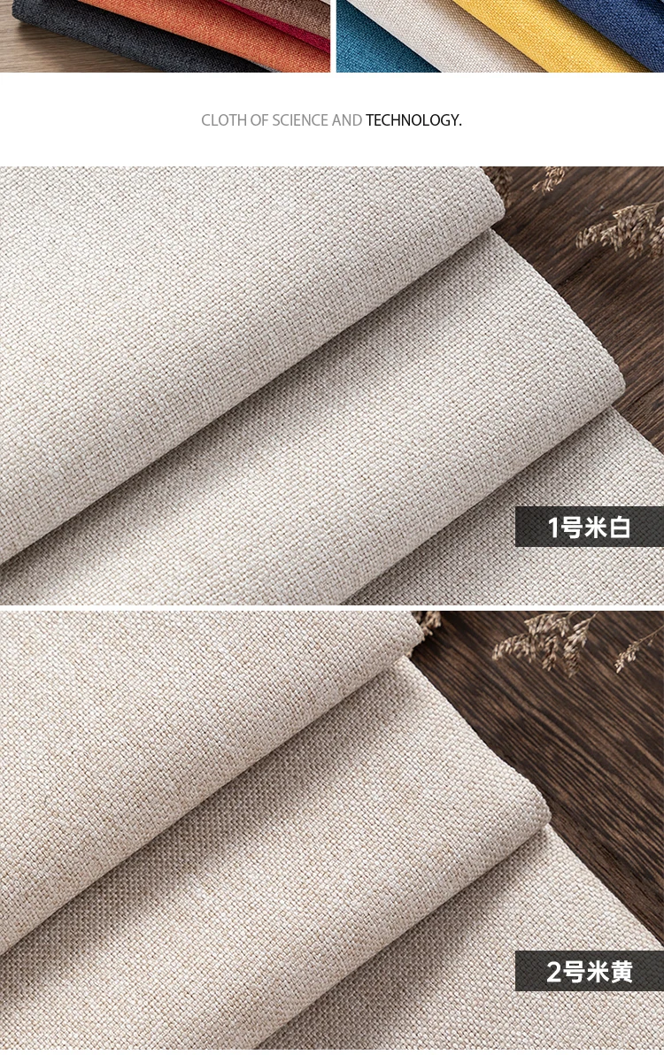 Thickened Plain Linen Fabric Fine By The Meter for Tablecloth Bags Pillow Cushion Cover Sewing Sofa Cloth Wearable Beige Gray - Image 42
