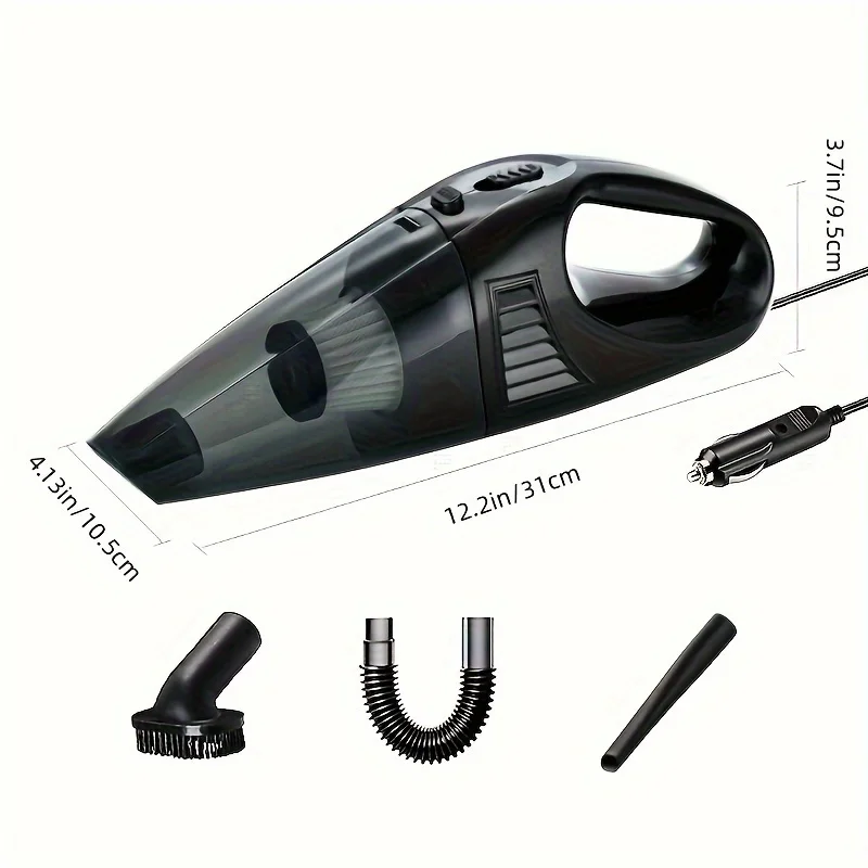 12V Handheld Vacuum Cleaner, Handheld Car Vacuum Cleaner With Strong Suction Power, Portable Mini Handheld Car Vacuum Cleaner - Image 7