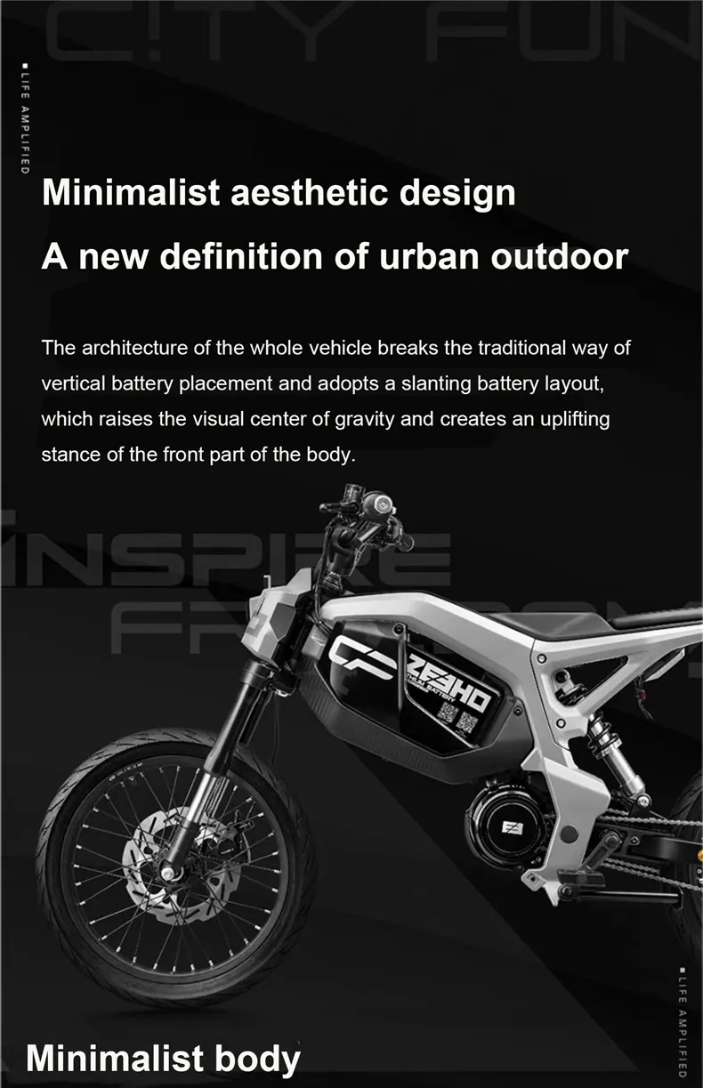 17" urban e-bike e-scooter 50km/h CITY electric bicycle mid-motor mobility excursions Soft tail electric motorcycle smart ebike - Image 9