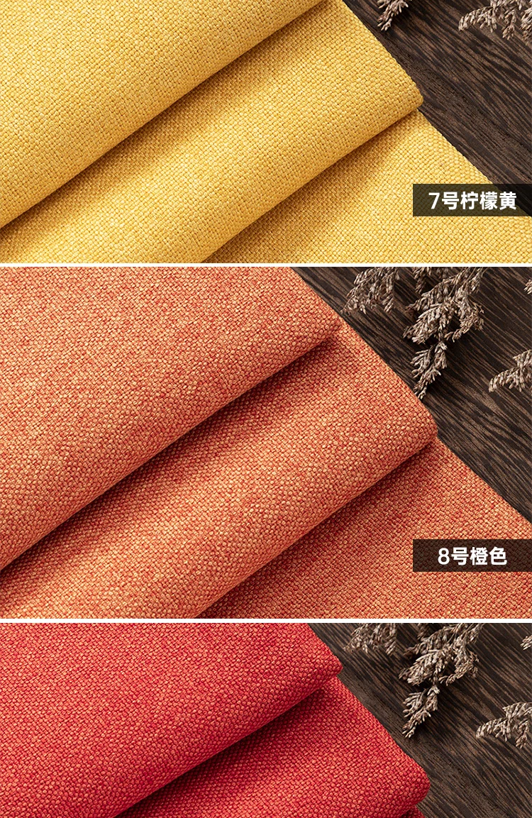 Thickened Plain Linen Fabric Fine By The Meter for Tablecloth Bags Pillow Cushion Cover Sewing Sofa Cloth Wearable Beige Gray - Image 45