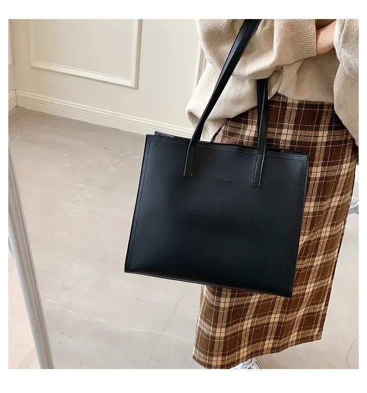 Women's Tote Bag Women Handbags Large Capacity Female Luxury High Quality PU Leather Simple Designer Shoulder Bag Сумка Женская - Image 23