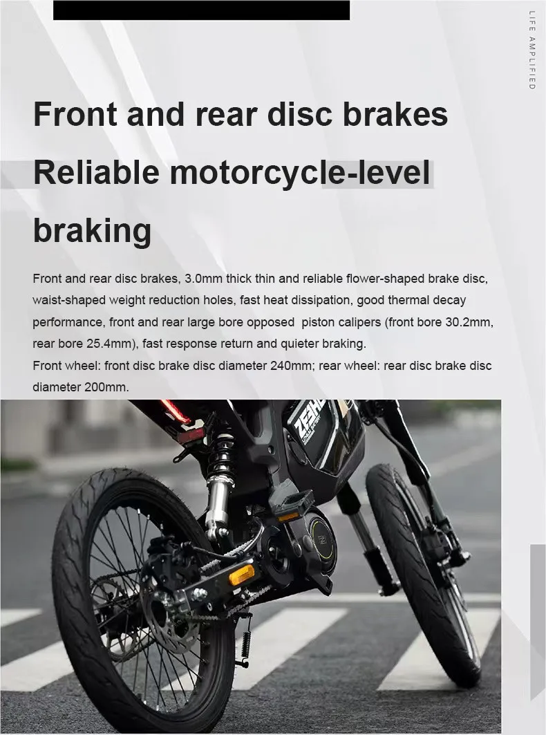 17" urban e-bike e-scooter 50km/h CITY electric bicycle mid-motor mobility excursions Soft tail electric motorcycle smart ebike - Image 15