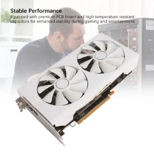 Gaming Graphics Card RX470 8GB GDDR5 256bit PCI Express 3.0 X16 GPU Graphics Card Dual Fan and Copper Pipe Cooling for Desktop