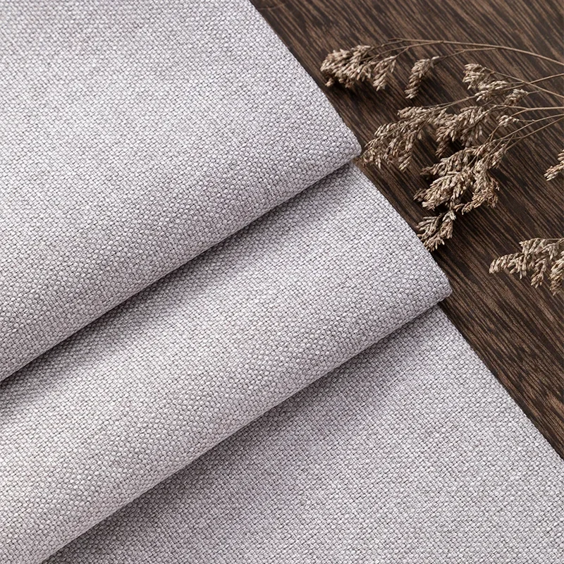 Thickened Plain Linen Fabric Fine By The Meter for Tablecloth Bags Pillow Cushion Cover Sewing Sofa Cloth Wearable Beige Gray - Image 29
