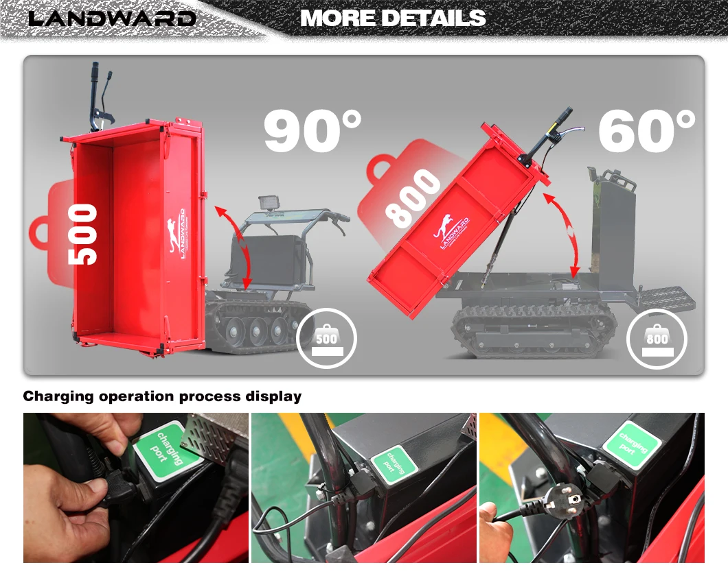 Forestry Small Electric Crawler Transport Truck 500KG High Horsepower Farm Use Dump Truck Efficient Transport Vehicle Customized - Image 18