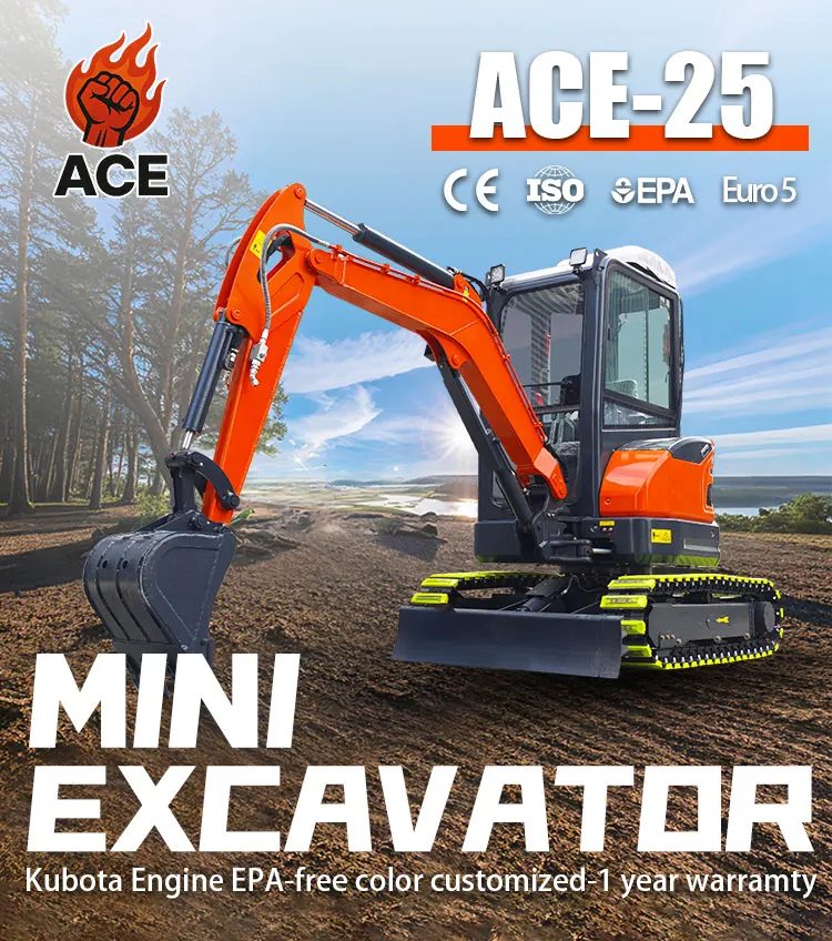 Customized mini excavator 2.5 ton kubota engine epa mini escavadeira digger micro excavator euro 5 excavators 1 ton 2 ton - Image 7