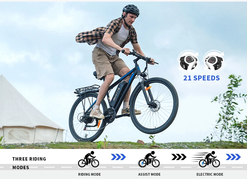 EU UK Warehouse Stock Duotts C29 Dual Battery Dirt Electric Bicycle Ebike Hybrid Electric Mountain Dirt E Bike For Adults - Image 11