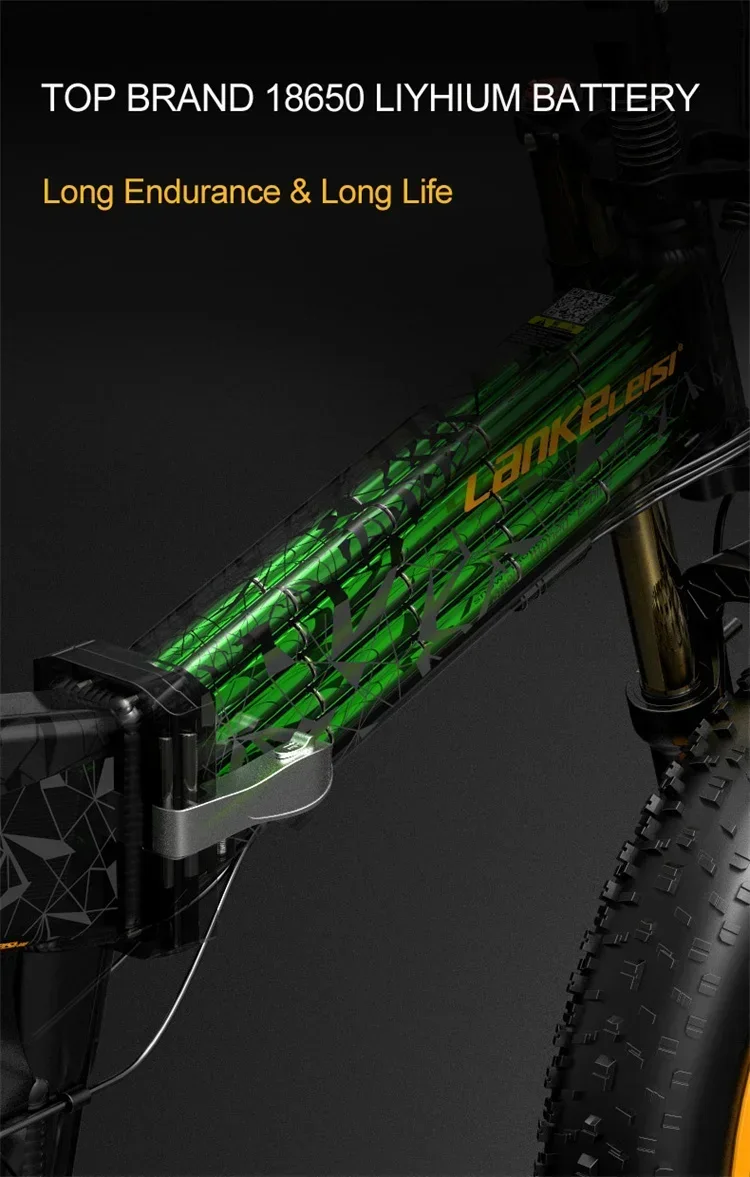 Electric Bike 1000W motor 48V17.5AH battery 7-speed city auxiliary Electric Bike 20*4.0 tire mountain off-road Electric Bike - Image 14