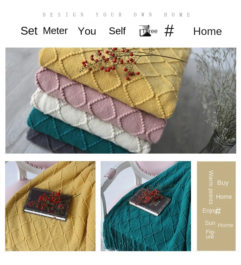 Soft Winter Bed Linen Sofa Cover Bedspread Home Decor Drop Shopping Knitted Throw Blankets for Beds with Tassel 125x230cm - Image 14
