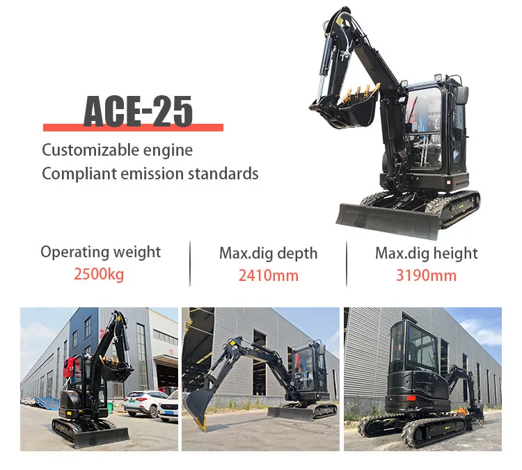 Customized mini excavator 2.5 ton kubota engine epa mini escavadeira digger micro excavator euro 5 excavators 1 ton 2 ton - Image 21
