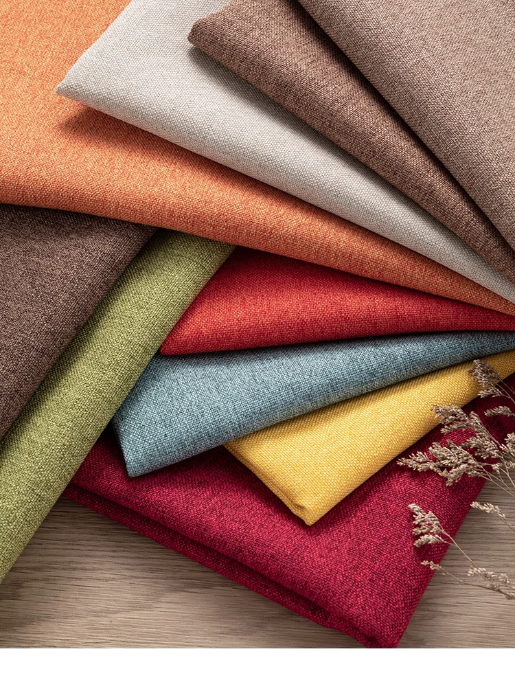 Thickened Plain Linen Fabric Fine By The Meter for Tablecloth Bags Pillow Cushion Cover Sewing Sofa Cloth Wearable Beige Gray - Image 39