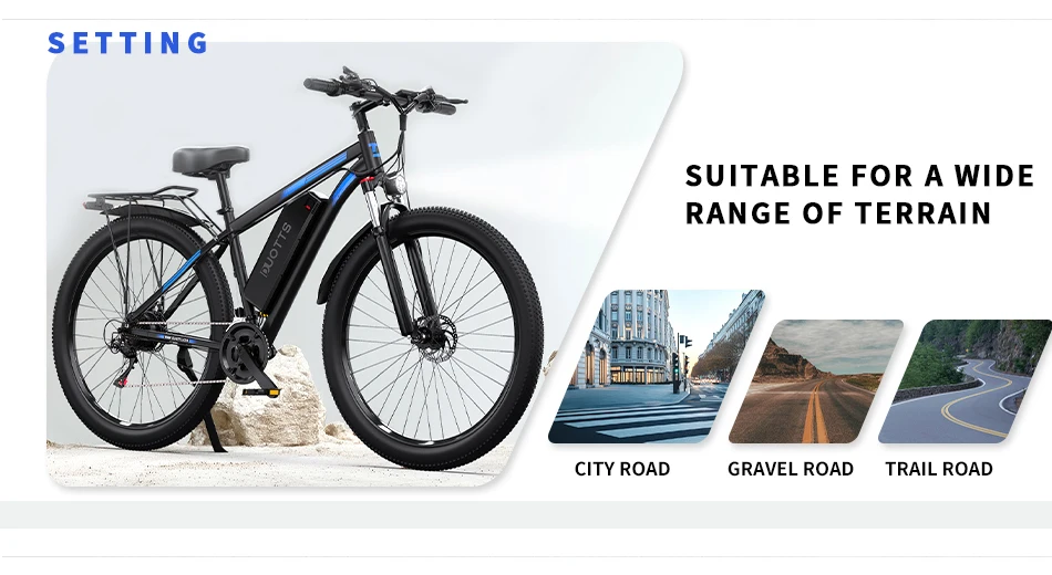 EU UK Warehouse Stock Duotts C29 Dual Battery Dirt Electric Bicycle Ebike Hybrid Electric Mountain Dirt E Bike For Adults - Image 16