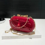 Women Party Dinner bag Exquisite Ladies Dinner Bag Luxury Leather Elegant Chain Simple Formal Gorgeous Crossbody Daily use Purse