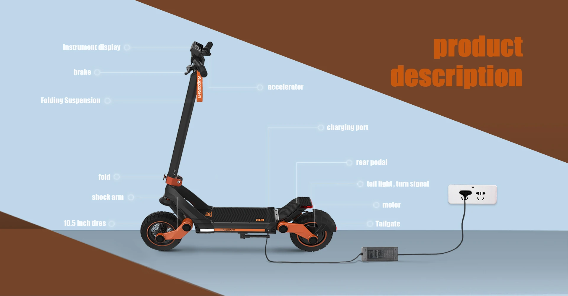 Kukirin G3 Adult Foldable Electric Scooter Powerful 52V18AH Off-Road Electric Scooter - Image 10