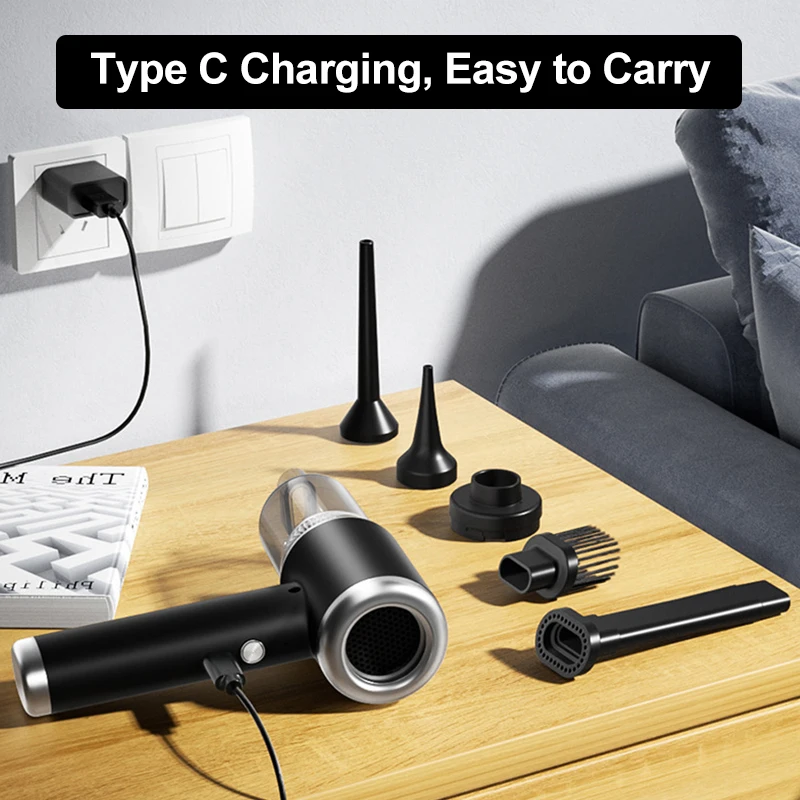 Car Vacuum Cleaner Portable Small Vacuum Cleaner For Multi Purpose Vehicles Small Household Pump Handheld Car Vacuum Cleaner - Image 3