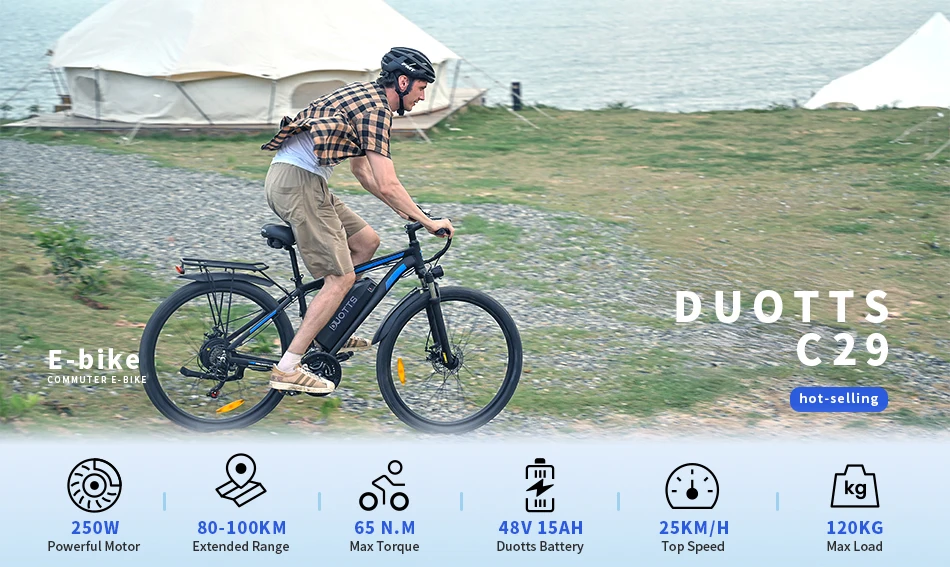 EU UK Warehouse Stock Duotts C29 Dual Battery Dirt Electric Bicycle Ebike Hybrid Electric Mountain Dirt E Bike For Adults - Image 10