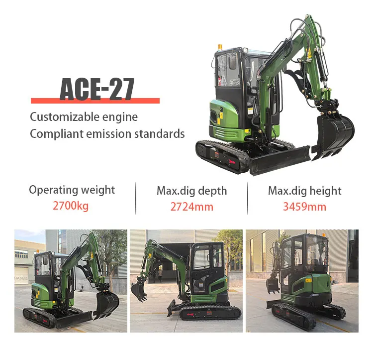 Customized mini excavator 2.5 ton kubota engine epa mini escavadeira digger micro excavator euro 5 excavators 1 ton 2 ton - Image 22
