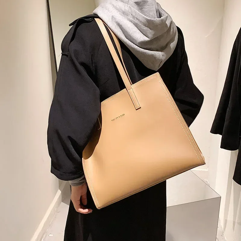 Women's Tote Bag Women Handbags Large Capacity Female Luxury High Quality PU Leather Simple Designer Shoulder Bag Сумка Женская - Image 10