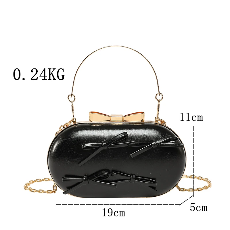 Women Party Dinner bag Exquisite Ladies Dinner Bag Luxury Leather Elegant Chain Simple Formal Gorgeous Crossbody Daily use Purse - Image 5