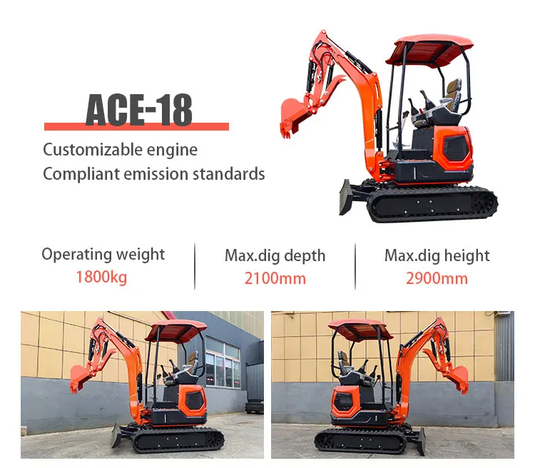 Customized mini excavator 2.5 ton kubota engine epa mini escavadeira digger micro excavator euro 5 excavators 1 ton 2 ton - Image 20