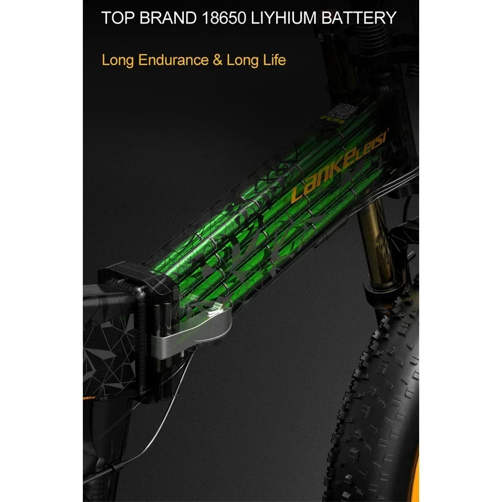 Electric Bike 1000W motor 48V17.5AH battery 7-speed city auxiliary Electric Bike 20*4.0 tire mountain off-road Electric Bike - Image 5