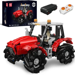 18037 Tractor Model Building Blocks Kit, Buildable Farm Toy with Remote Control, Tractor Construction Vehicles Sets, STEM Farm E
